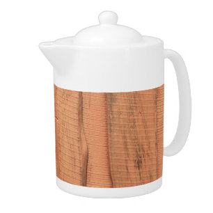 Wooden texture teapot