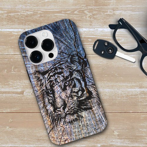 Wooden Tiger Blue Case_Mate iPhone 14 Pro Case