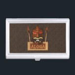 Wooden Tiki Mask Vintage Retro ALOHA Hawaiian Business Card Holder<br><div class="desc">Wooden Tiki Mask Vintage Retro ALOHA HawaiianBusiness Card Holder. Customize with any text or leave it blank.</div>