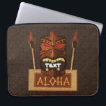 Wooden Tiki Mask Vintage Retro ALOHA Hawaiian Laptop Sleeve<br><div class="desc">Wooden Tiki Mask Vintage Retro ALOHA Hawaiian Case.</div>