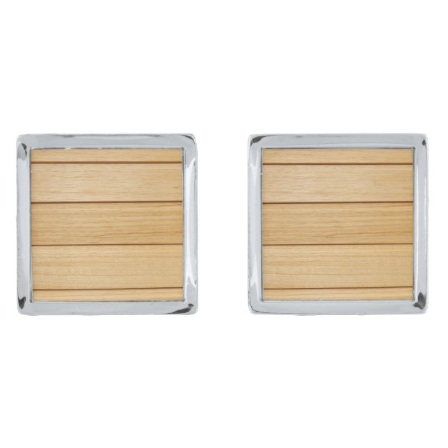 Wooden Tiles Cufflinks (Front)