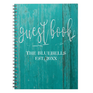 Wooden Timber Rustic Beach House Personalised Notebook