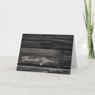 Wooden Timbers ~ Thank You... Letterpress Thank You Card