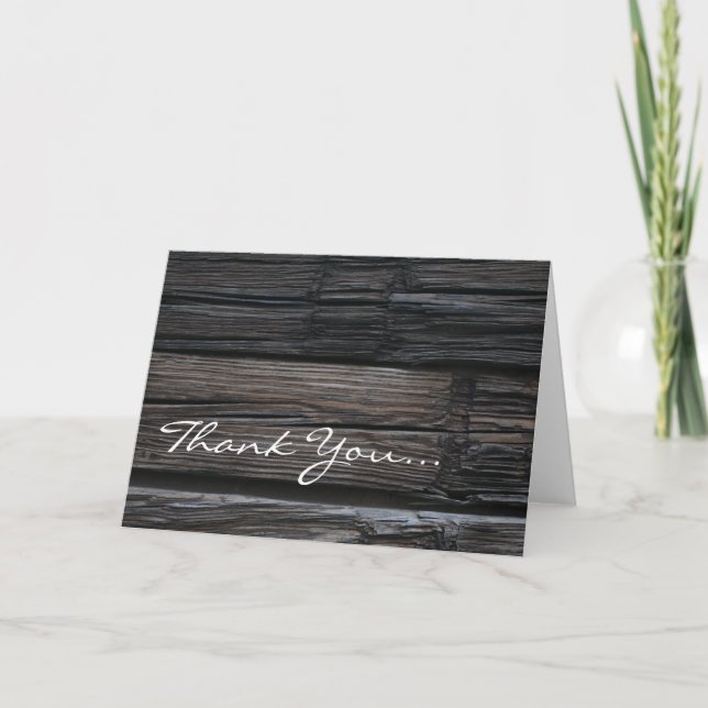 Wooden Timbers ~ Thank You... You Card (Front)