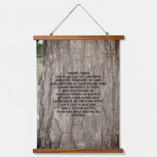 WOODEN TOPPED TAPESTRY DESIGN