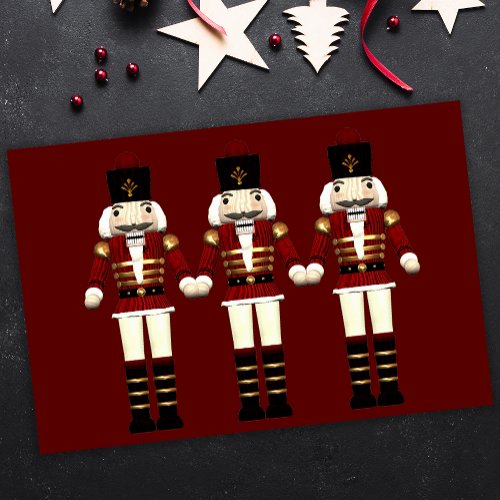 Wooden Toy Soldiers Nutcracker Christmas Tissue Paper