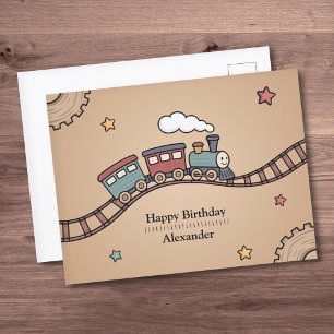 Wooden Train Postcard