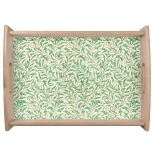 Wooden Tray Art Nouveau Willow Bough Pattern