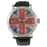 Wooden Vintage Union Jack Flag Wrist Watch Wooden Vintage Union Jack Flag Wrist Watch
