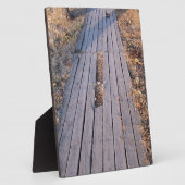 Wooden walkway made of planks plaque (Side)