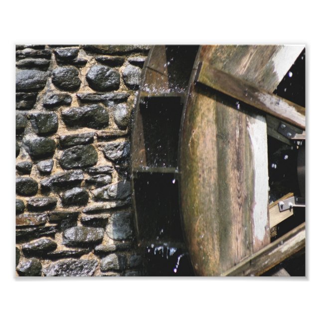 Wooden Water Wheel 10x8 Photo Print (Front)