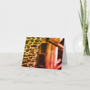 Wooden Water Wheel Nature Customizable Note Card