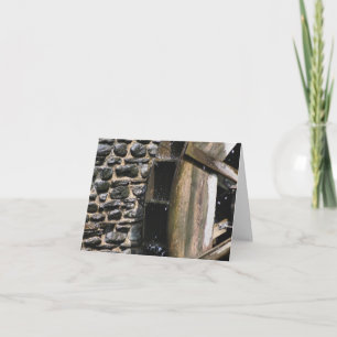 Wooden Water Wheel Nature Photography Note Card