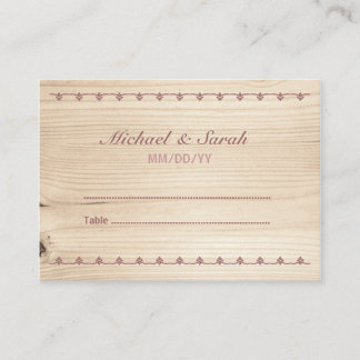 Wooden Wedding Escort Card