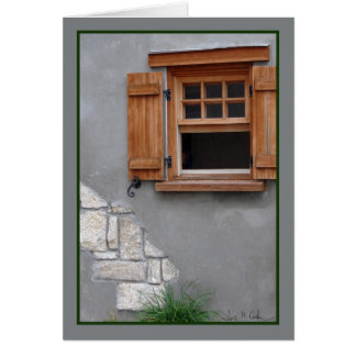 Wooden window cards