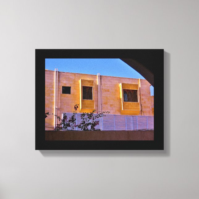 Wooden Window Covers Canvas Print (Front)