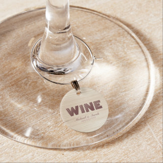 Wooden Wine Glass Charm
