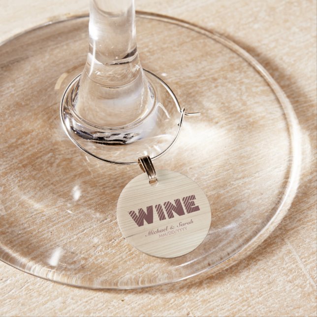 Wooden Wine Glass Charm (In Situ)