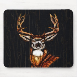 Wooden Wood Deer Rustic Country Personalized Mouse Pad
