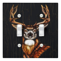 Wooden Wood Deer Rustic Country Unique Light Switch Cover