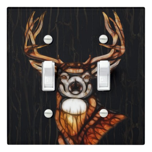 Wooden Wood Deer Rustic Country Unique Light Switch Cover