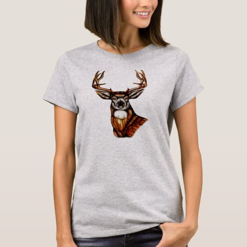 Wooden Wood Deer Rustic Country Unisex T_Shirt