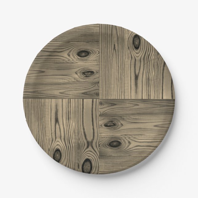 Wooden wood texture natural background brown tree paper plates (Front)