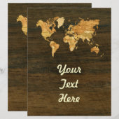 Wooden World Map (Front/Back)