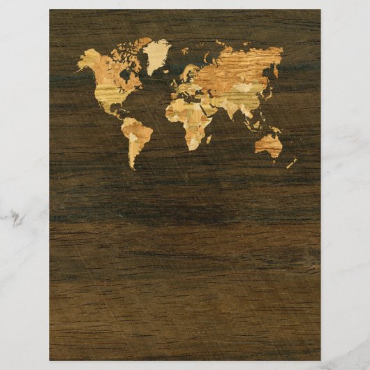 Wooden World Map (Back)
