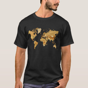 Wooden World Map 2 T-Shirt