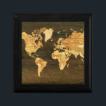 Wooden World Map Jewelry Box<br><div class="desc"></div>