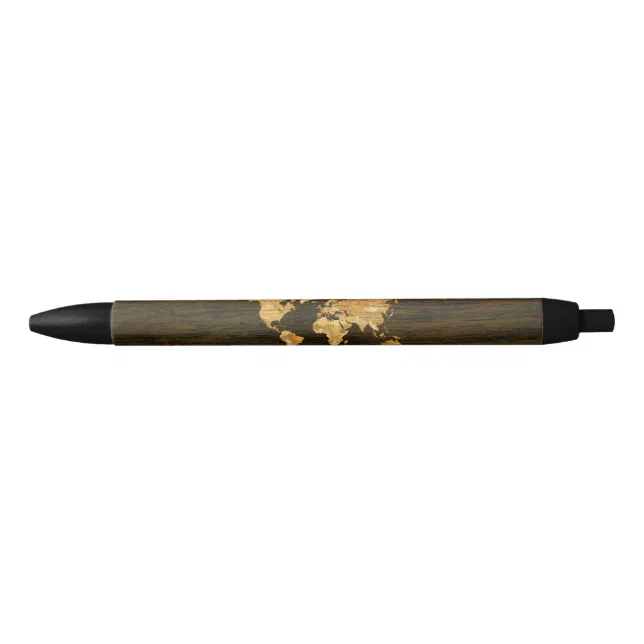 Wooden World Map Pen | Zazzle