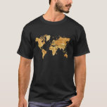 Wooden World Map T-shirt at Zazzle