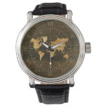 Wooden World Map Watch at Zazzle