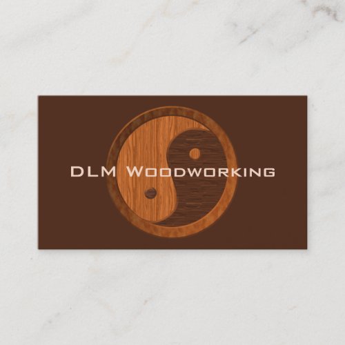 Wooden Yin Yang Business Card