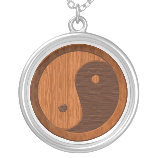 Wooden Yin Yang Necklace (Front)