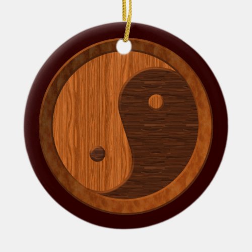 Wooden Yin Yang Ornament