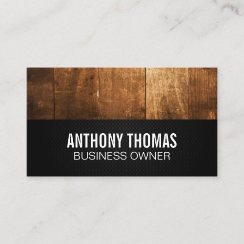 Woodend Boards  Black Mesh Business Card