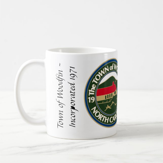 Woodfin- Just Above Asheville, Right Below Heaven Coffee Mug (Left)