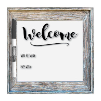 Woodframe wifi password board