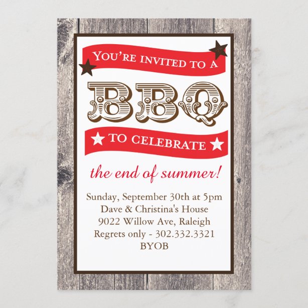 Byob Invitations Zazzle