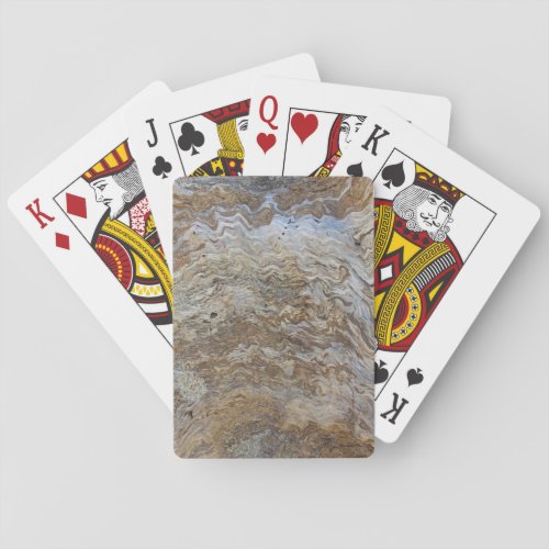 Woodgrain Brown Stripe Pattern Photo Driftwood Poker Cards