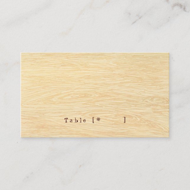 Woodgrain Escort Card (Front)