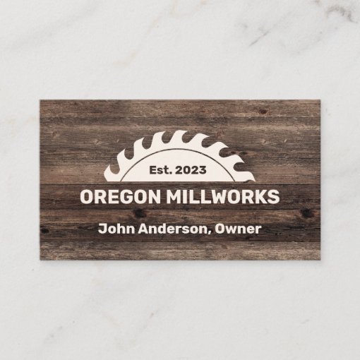 Woodgrain Lumber Sawmill Business Cards Zazzle