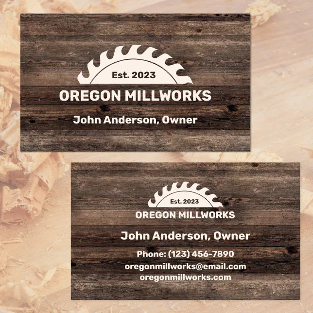 Woodgrain Lumber Sawmill Business Cards Zazzle