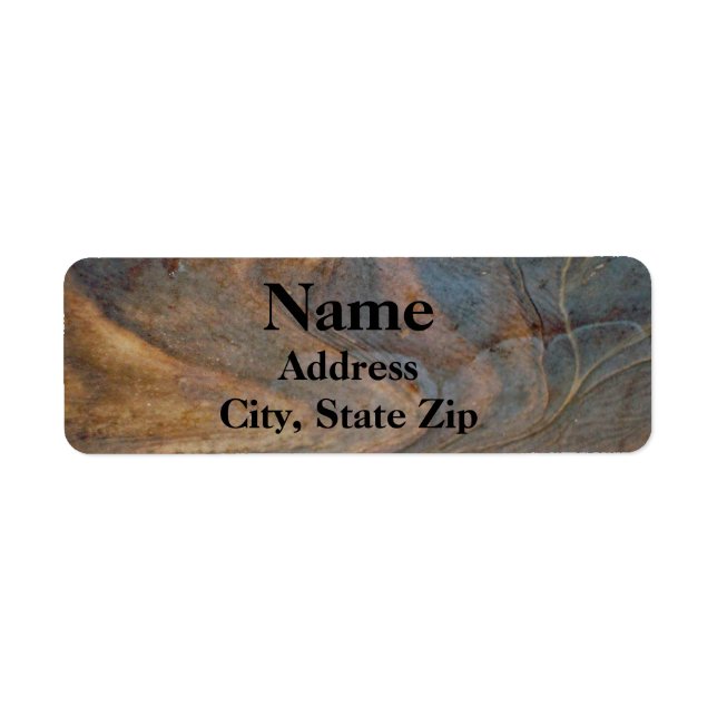 Woodgrain Polished Brown Nature Pattern Outdoors Label (Front)