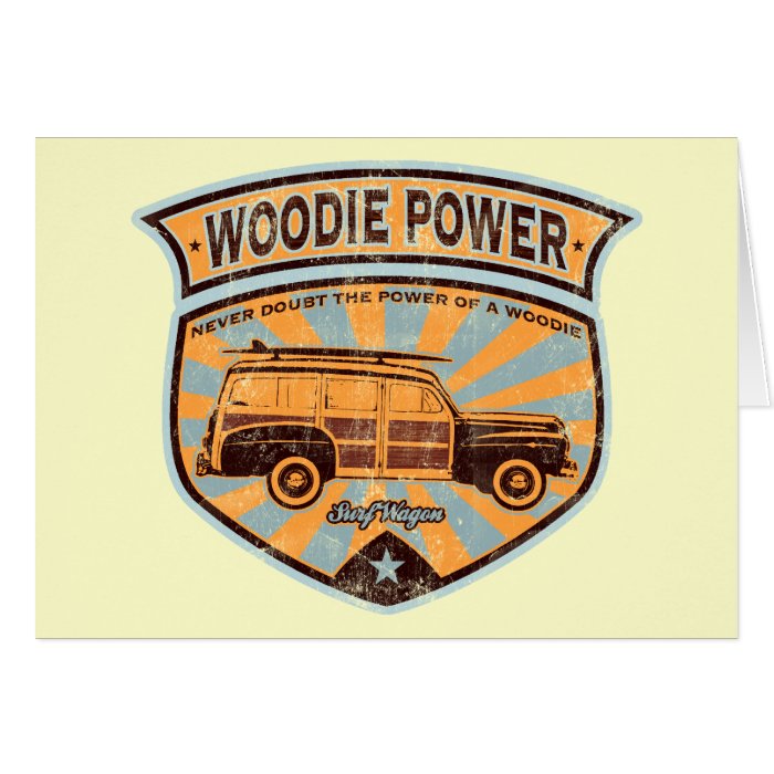 Woodie Wagon Greeting Card