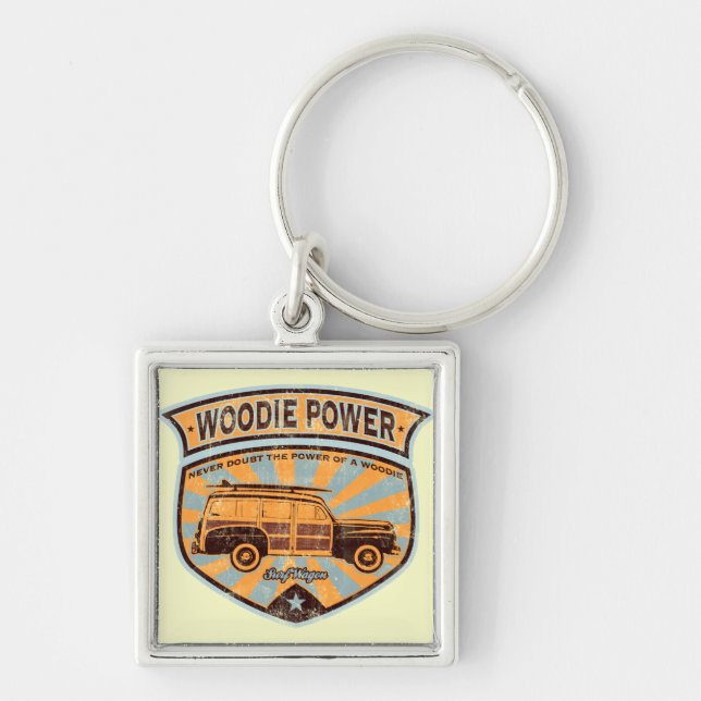 Woodie Wagon Keychain (Front)