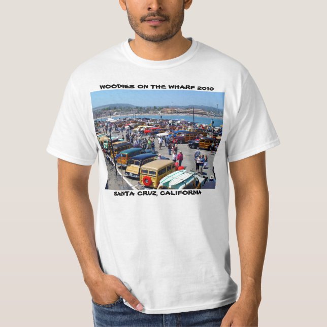 WOODIES ON THE WHARF 2010 SANTA CRUZ T-Shirt (Front)