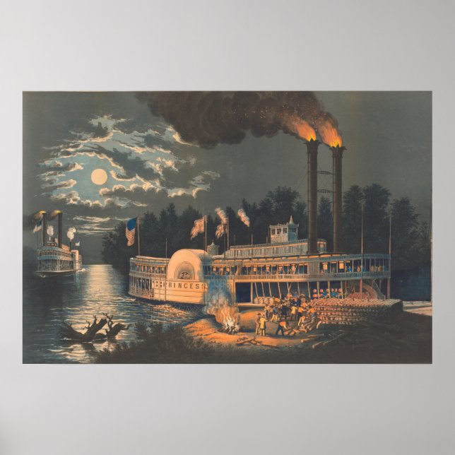 "Wooding Up" - Frances FB Palmer Fine Art Poster (Front)